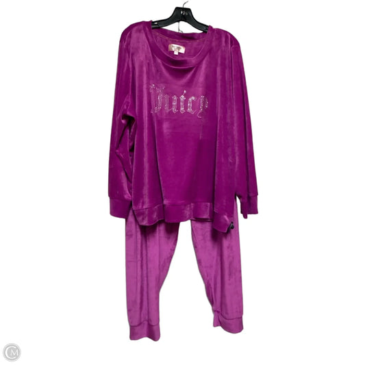 Pajamas 2pc By Juicy Couture In Purple, Size: 22