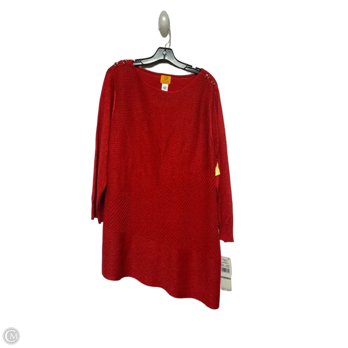 Top Long Sleeve By Ruby Rd In Red, Size: Xl