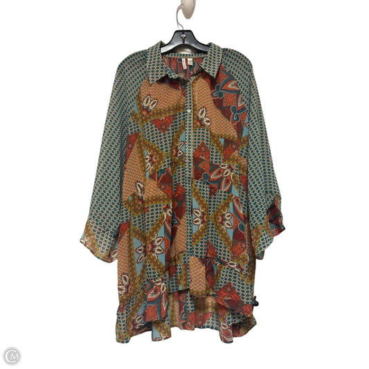 Top Short Sleeve By Cato In Multi-colored, Size: 2x