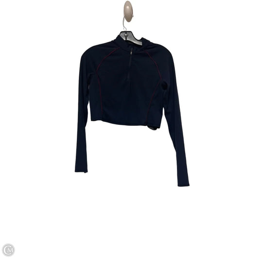 Athletic Top Long Sleeve Collar By Lululemon In Navy, Size: S