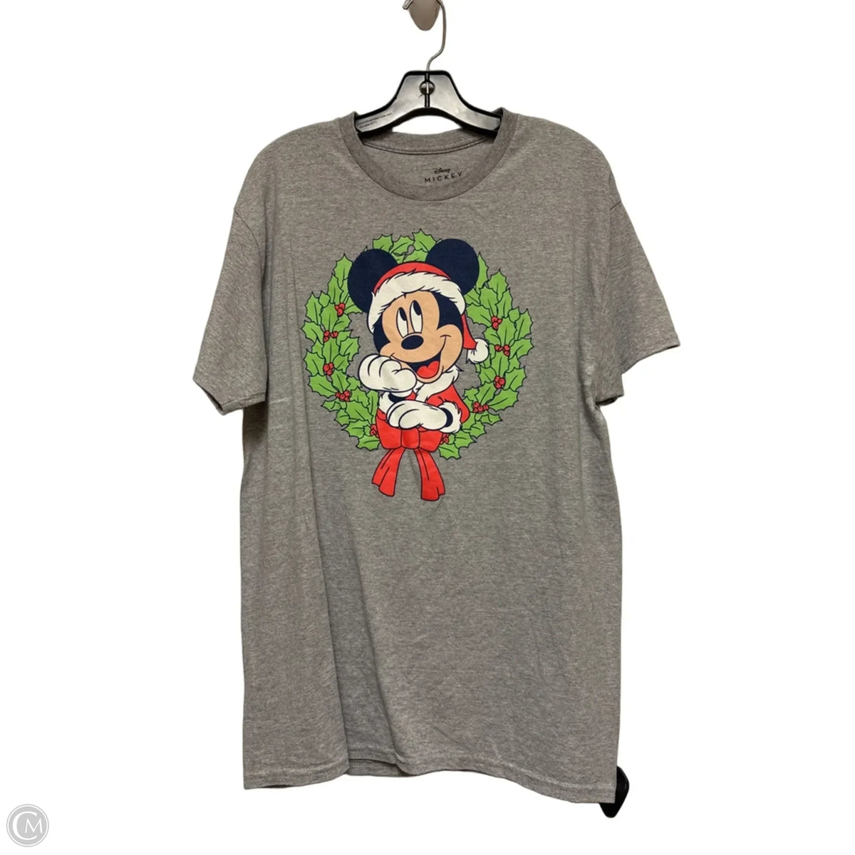 Top Short Sleeve Basic By Disney In Grey, Size: L