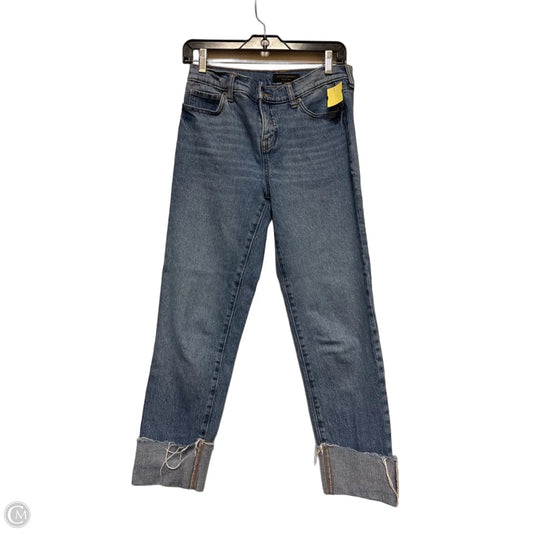 Jeans Straight By Banana Republic In Blue Denim, Size: 0p