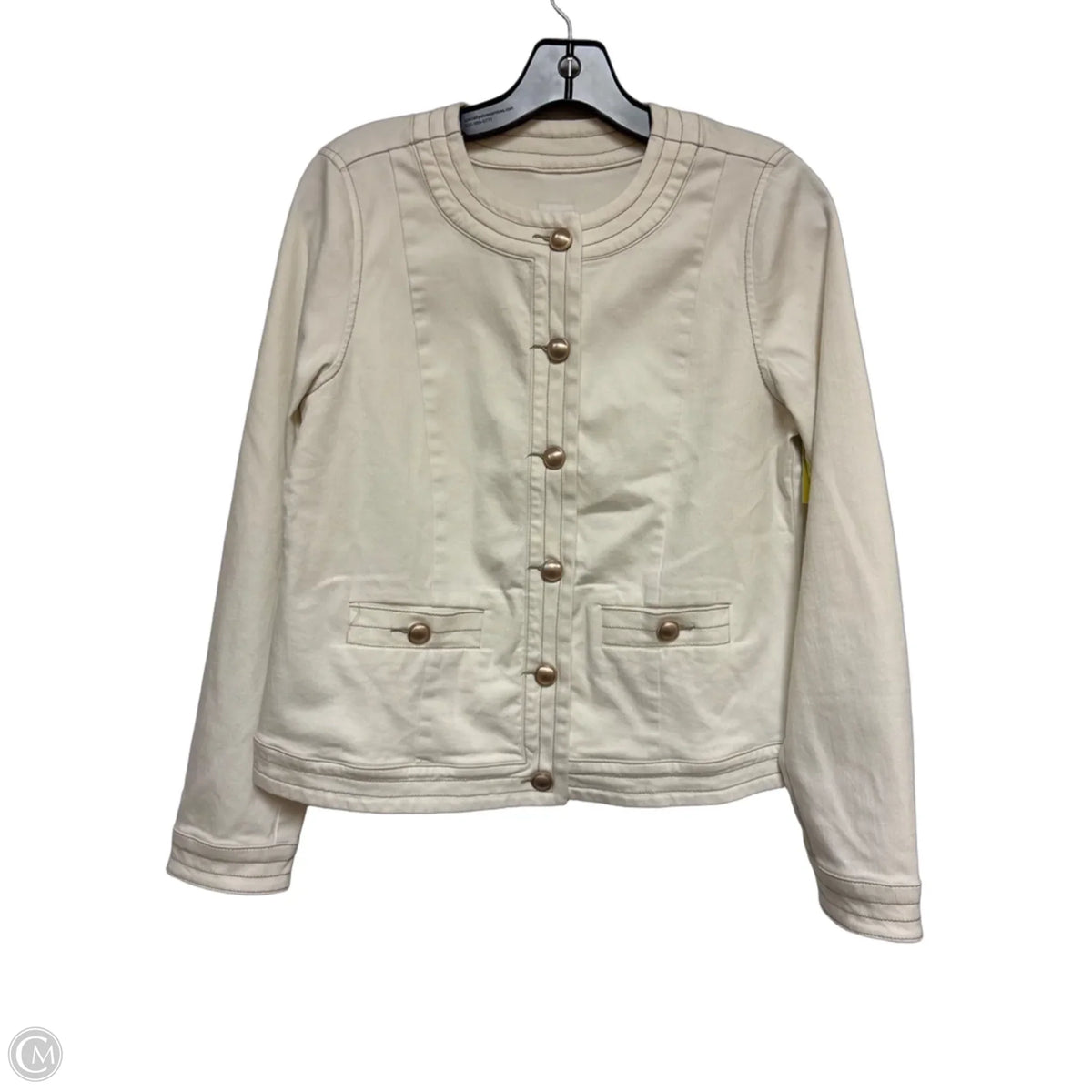 Jacket Denim By J. Jill In White, Size: S