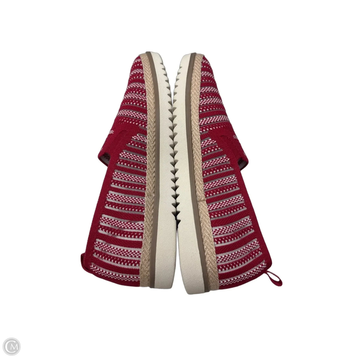 Shoes Flats By Bobs In Red & White, Size: 9