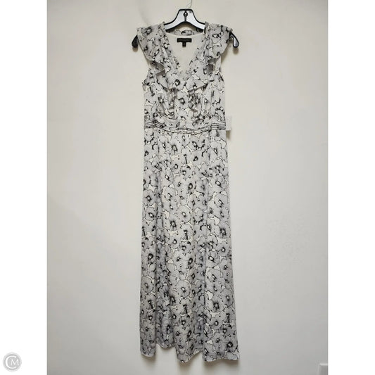 Dress Casual Maxi By Banana Republic In Grey & White, Size: Xs