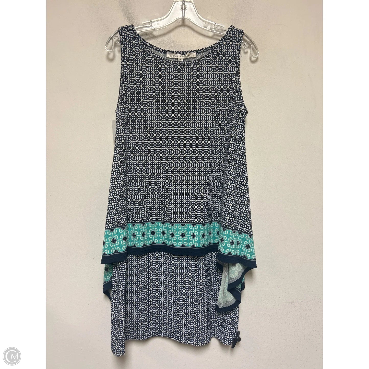 Dress Casual Short By Max Studio In Blue & White, Size: M