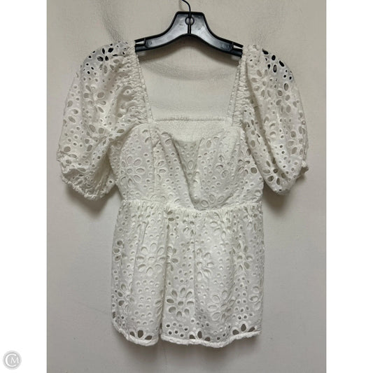 Top Short Sleeve Designer By Lilly Pulitzer In White, Size: 0