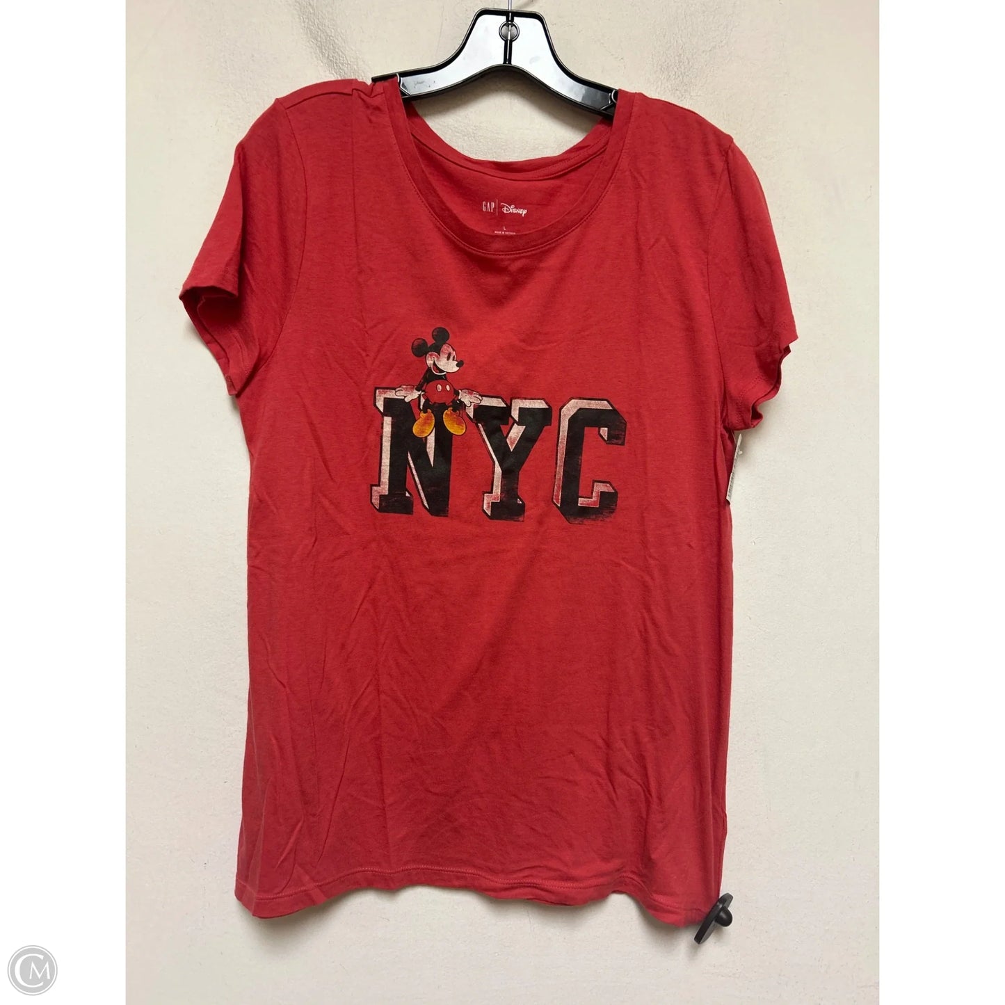 Top Short Sleeve Basic By Gap In Red, Size: L
