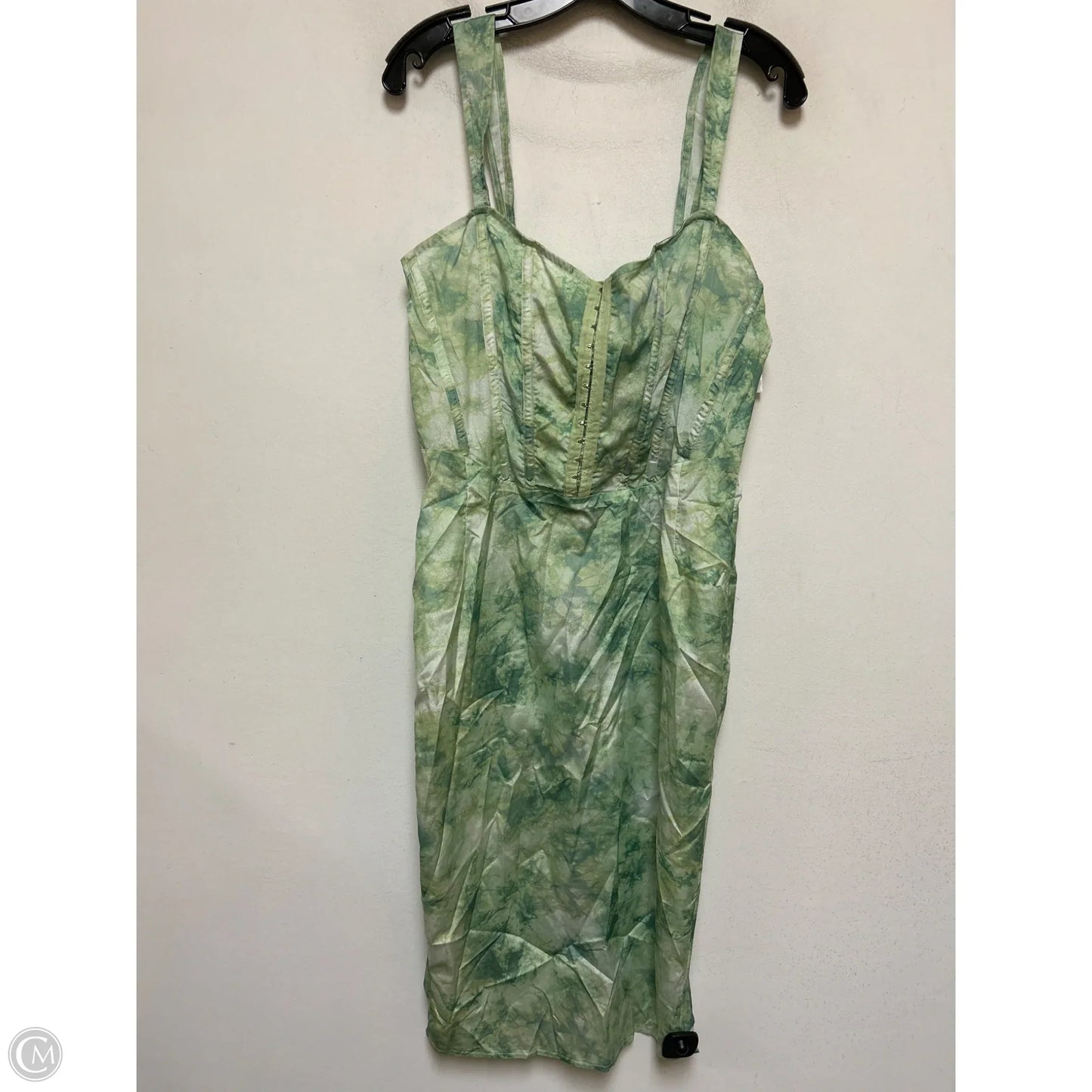 Dress Casual Midi By Pretty Little Thing In Green, Size: 10