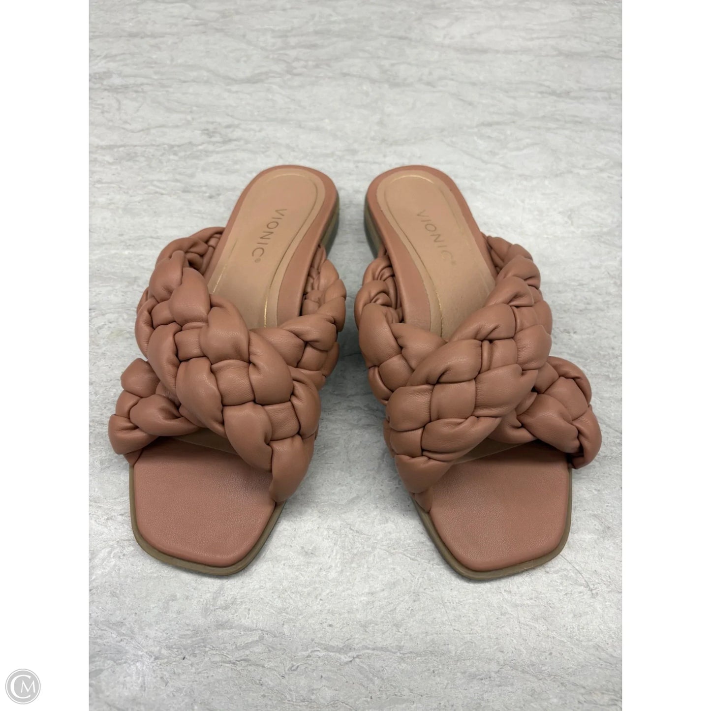 Sandals Flats By Vionic In Tan, Size: 8