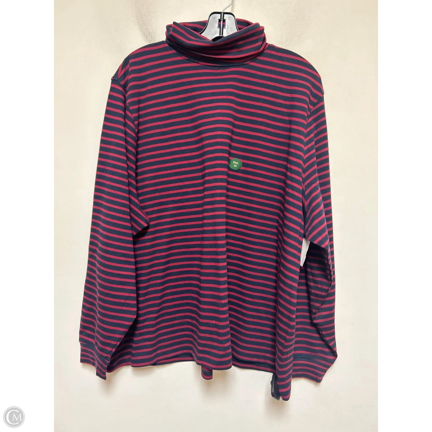 Top Long Sleeve Basic By L.l. Bean In Striped Pattern, Size: 3x