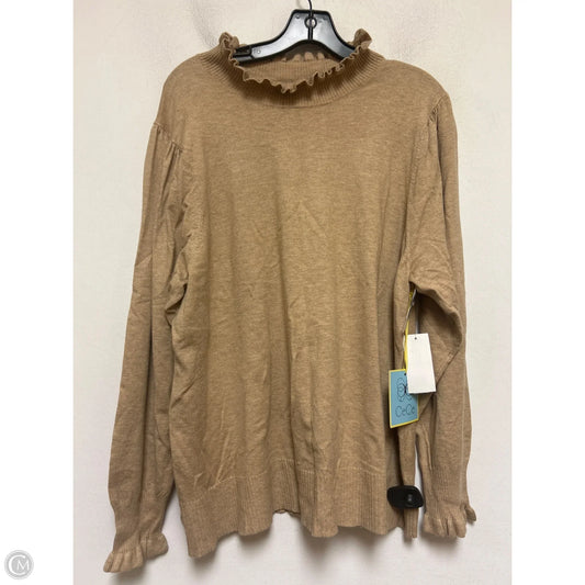 Top Long Sleeve By Cece In Tan, Size: 3x