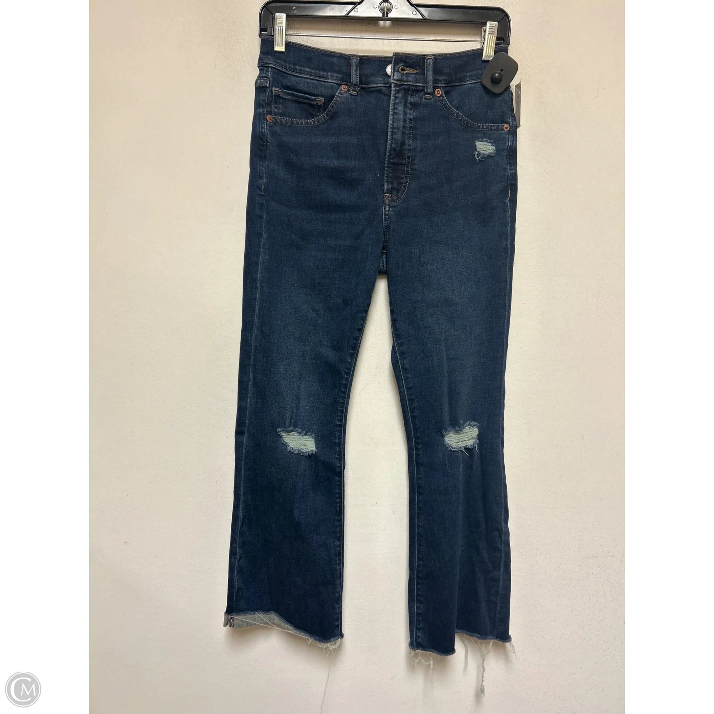 Jeans Cropped By Express In Blue Denim, Size: 6