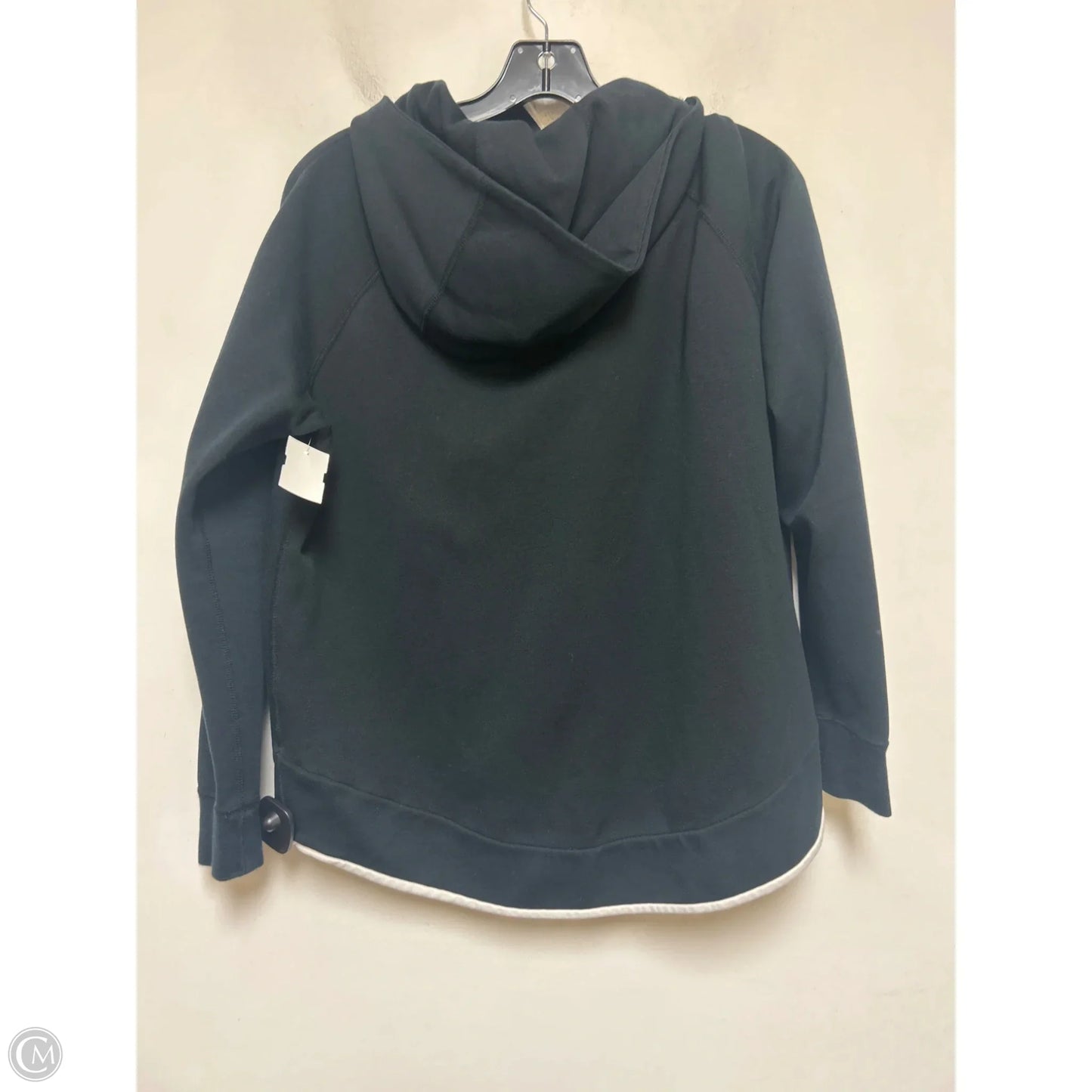 Athletic Jacket By Nike In Black & White, Size: M