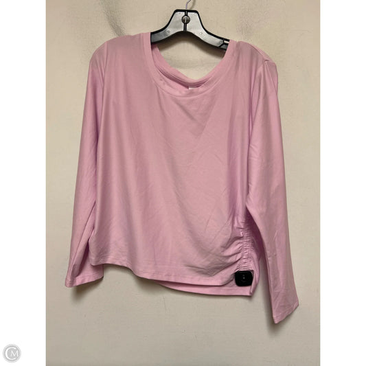 Athletic Top Long Sleeve Crewneck By All In Motion In Pink, Size: Xl