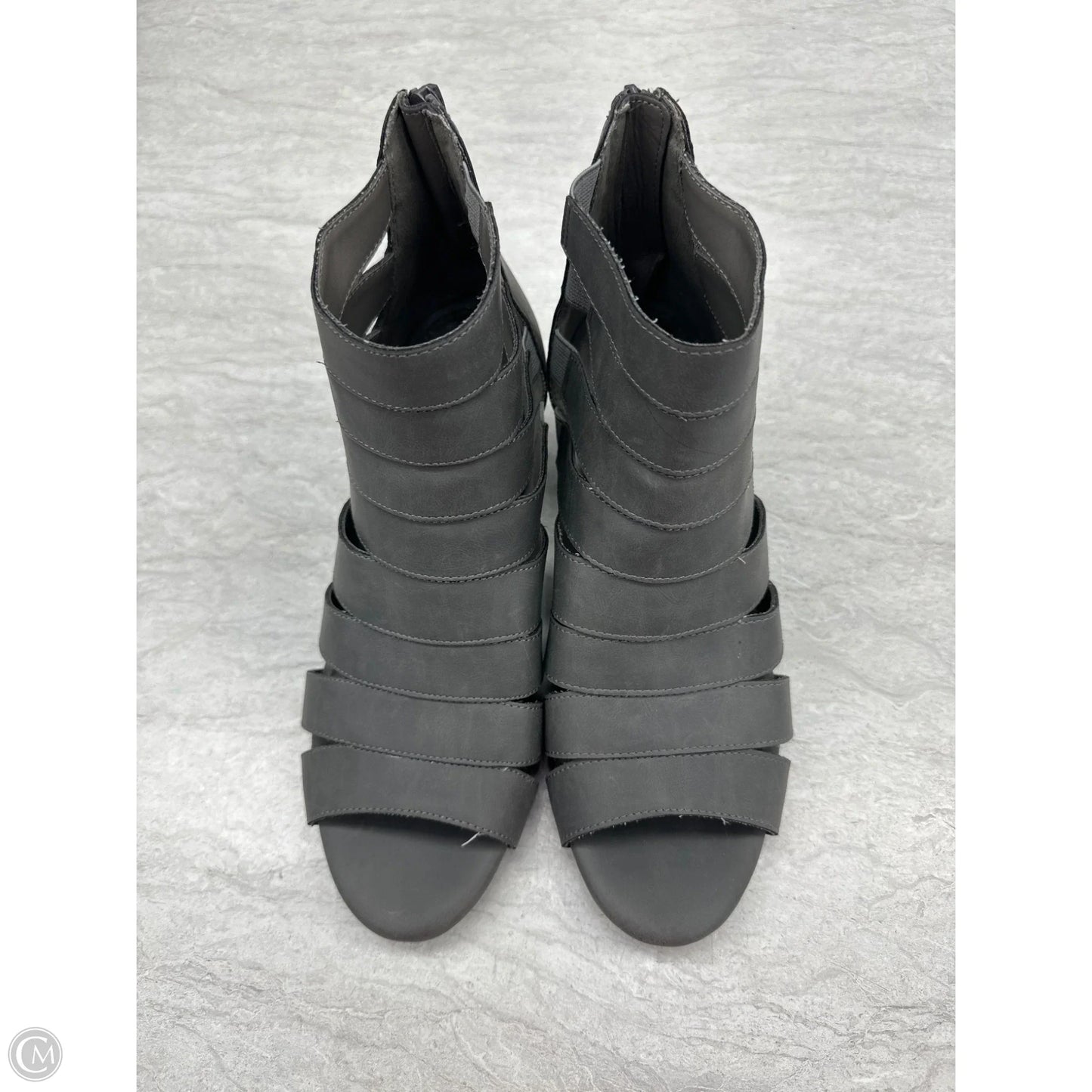 Boots Ankle Heels By Aerosoles In Grey, Size: 8