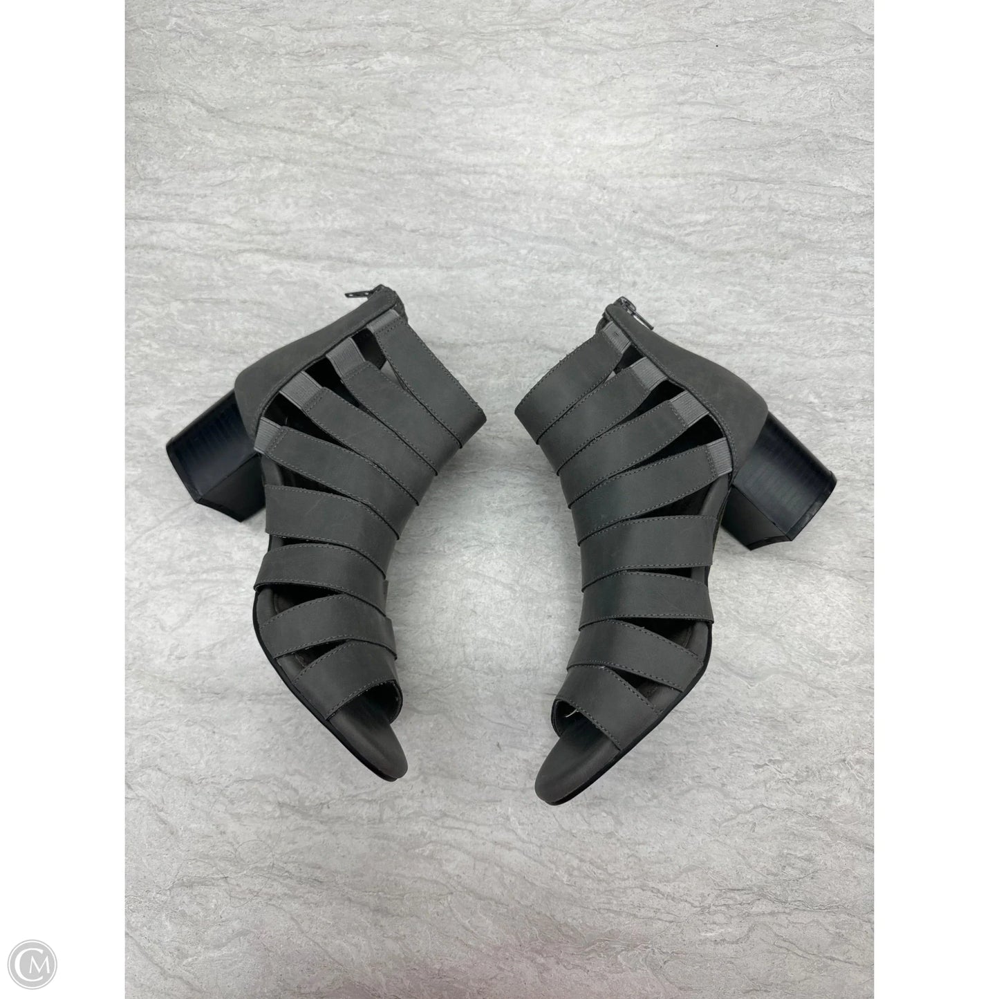 Boots Ankle Heels By Aerosoles In Grey, Size: 8