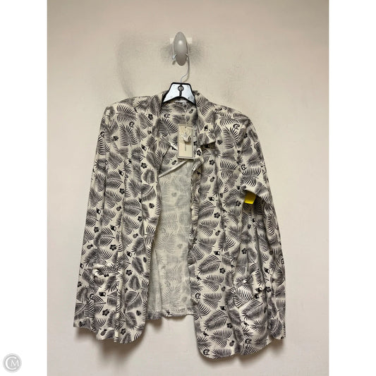 Blazer By Clothes Mentor In Tropical Print, Size: L