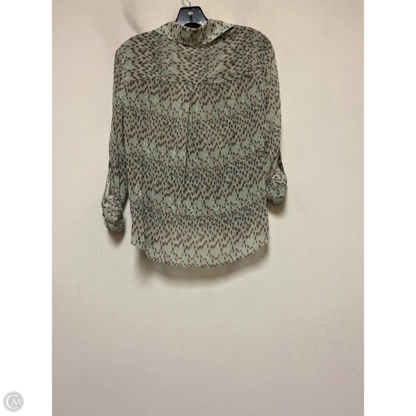 Top Long Sleeve By Bebe In Teal, Size: S