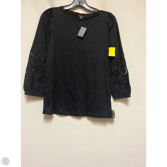 Top Long Sleeve By Ann Taylor In Black, Size: Xsp