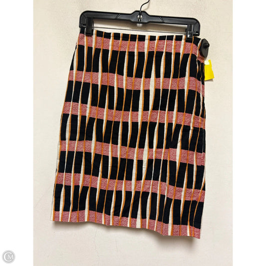 Skirt Midi By Ann Taylor In Black & Red, Size: 0