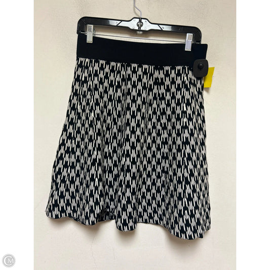 Skirt Midi By Ann Taylor In Black & White, Size: 4
