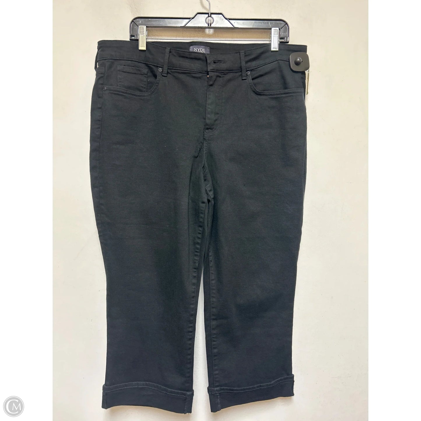 Jeans Cropped By Not Your Daughters Jeans In Black Denim, Size: 14