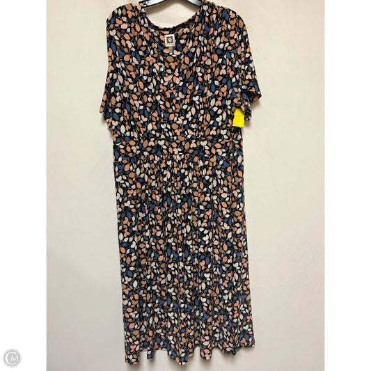 Dress Casual Midi By Anne Klein In Floral Print, Size: 1x