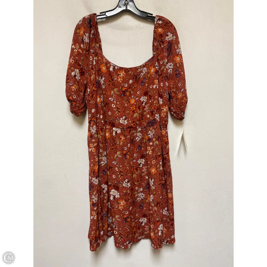 Dress Casual Short By Clothes Mentor In Floral Print, Size: 2x