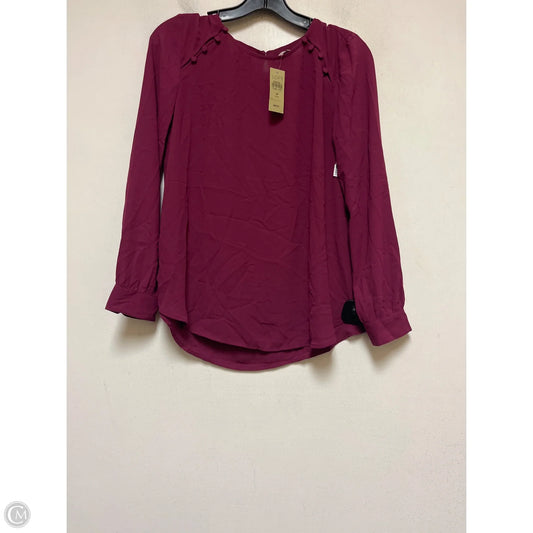 Top Long Sleeve By Loft In Purple, Size: Sp