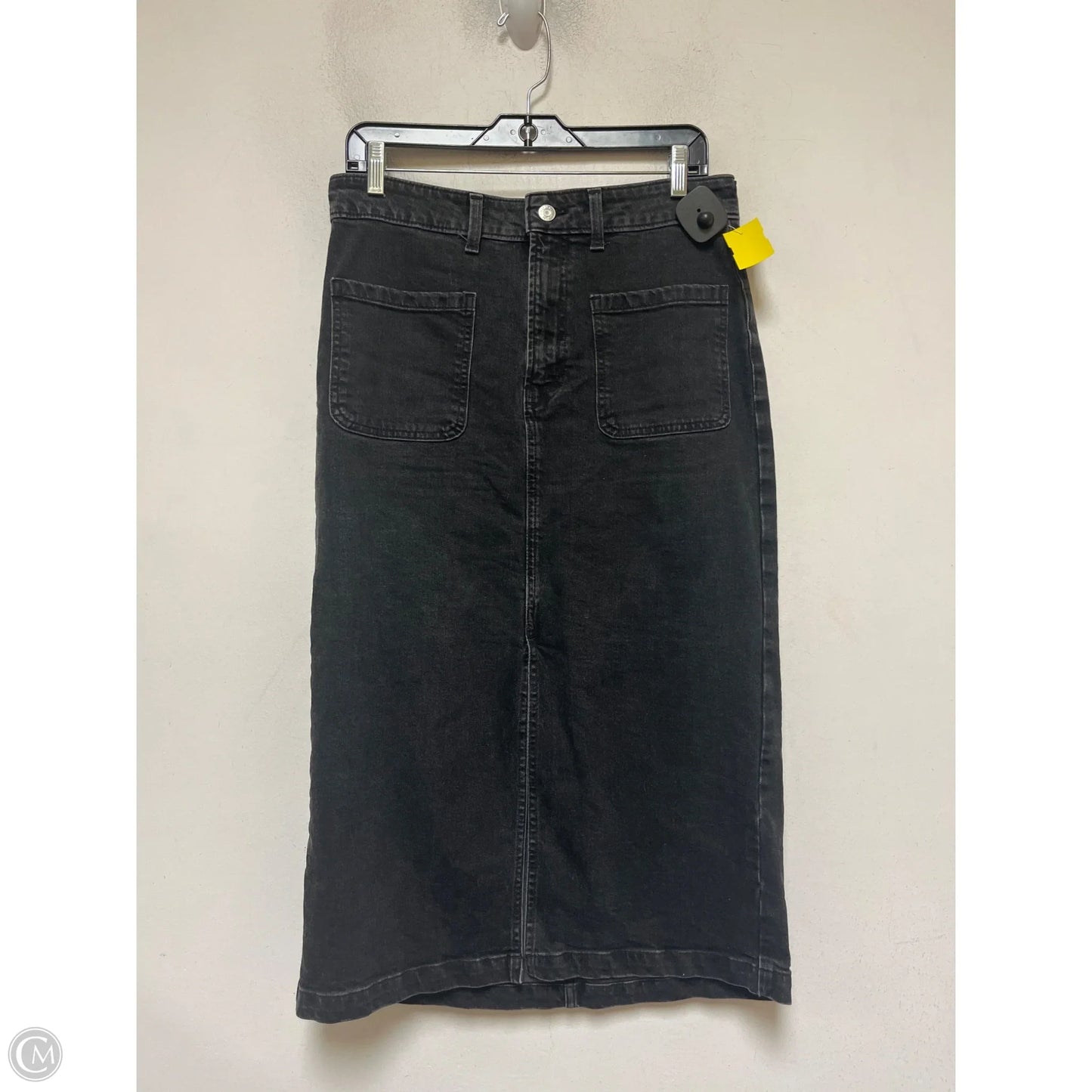 Skirt Maxi By Gap In Black Denim, Size: 6