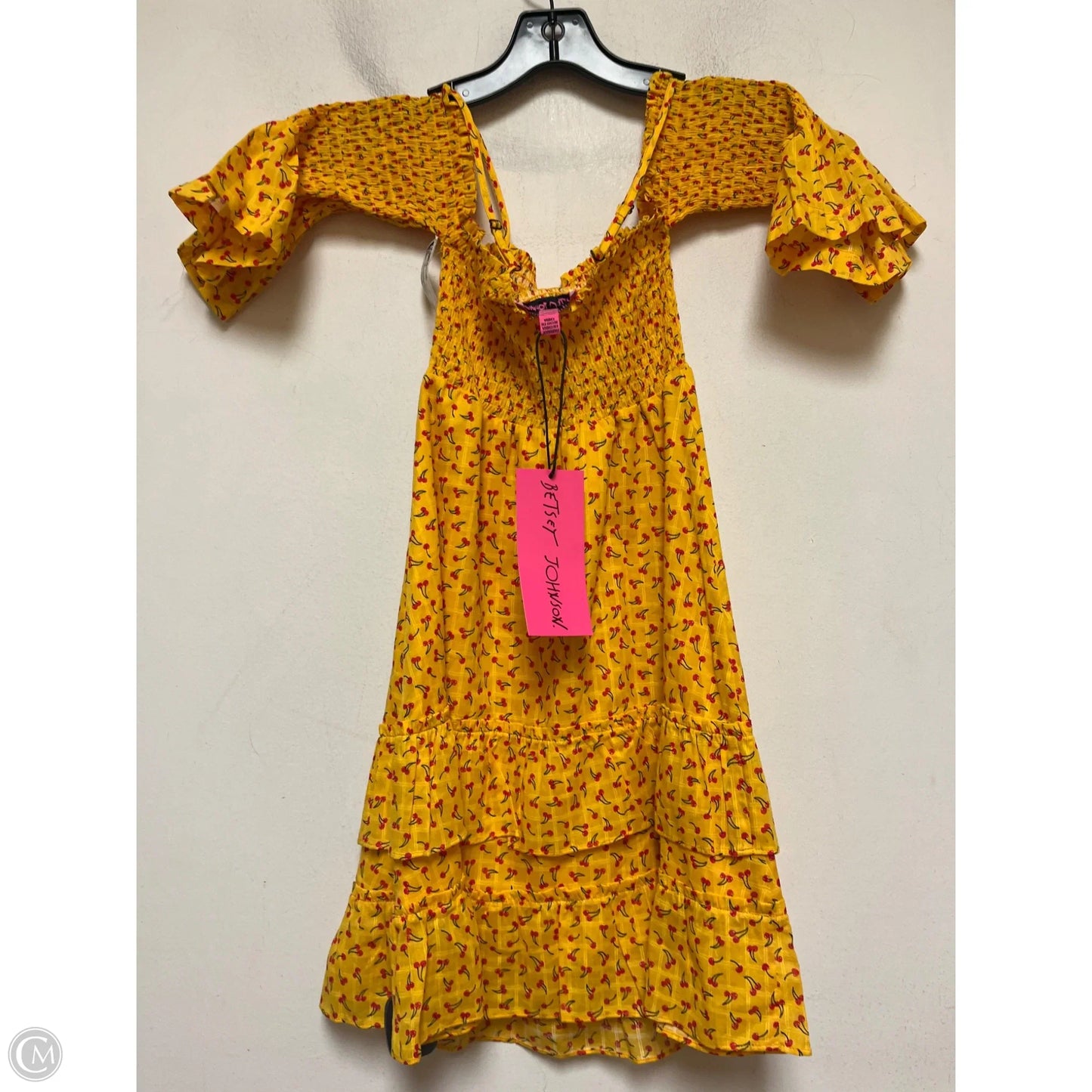 Dress Casual Short By Betsey Johnson In Red & Yellow, Size: Xs
