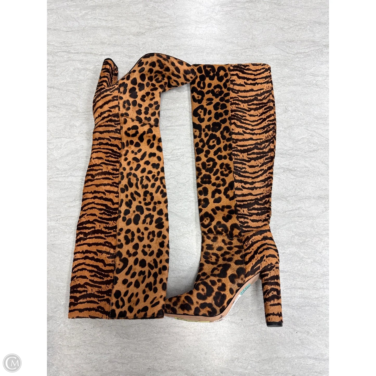 Boots Knee Heels By Antonio Melani In Animal Print, Size: 6