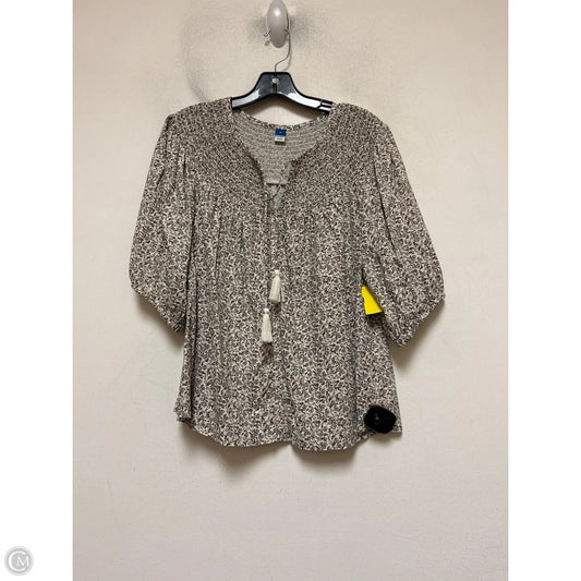 Top Short Sleeve By Old Navy In Floral Print, Size: M