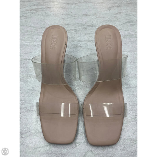 Sandals Heels Wedge By Inc In Clear, Size: 11