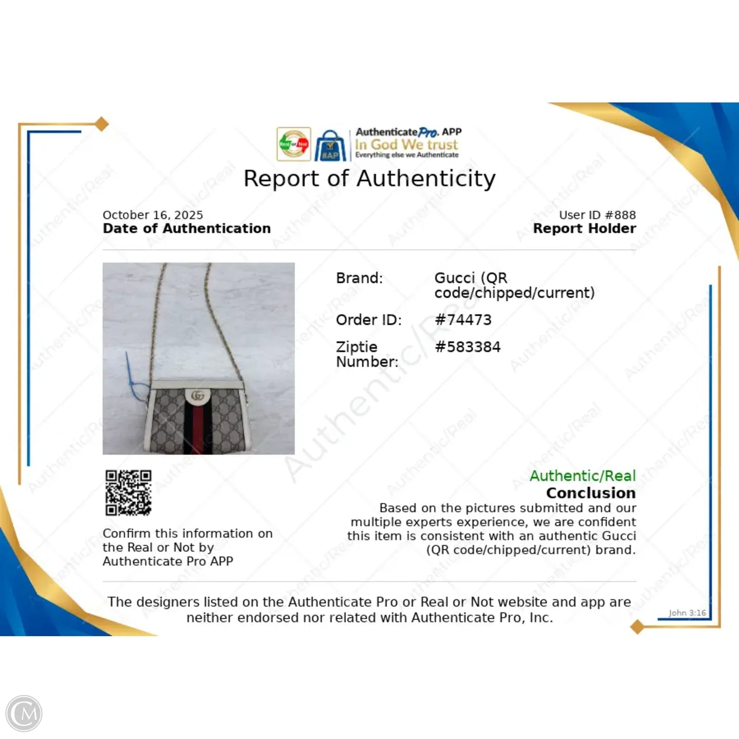 Crossbody Luxury Designer By Gucci, Size: Small