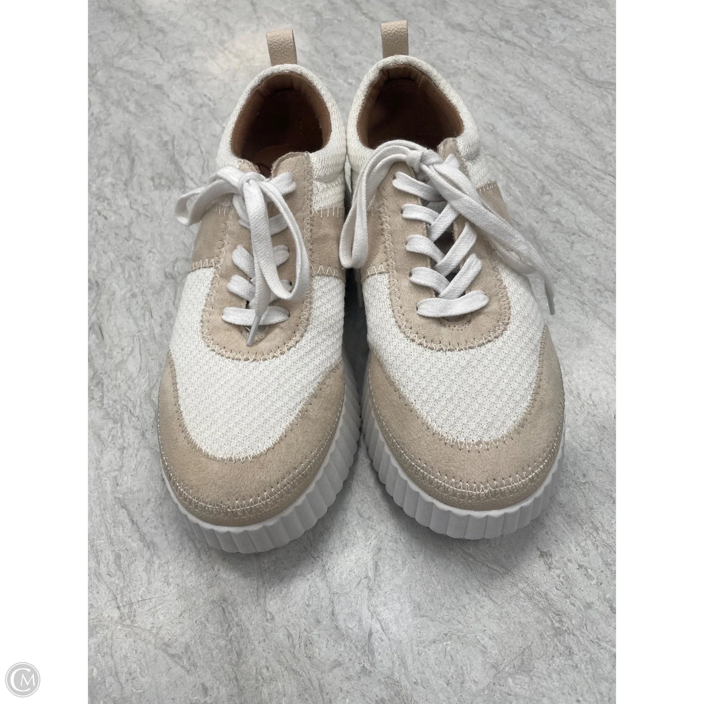 Shoes Sneakers By Zodiac In Cream & Tan, Size: 7