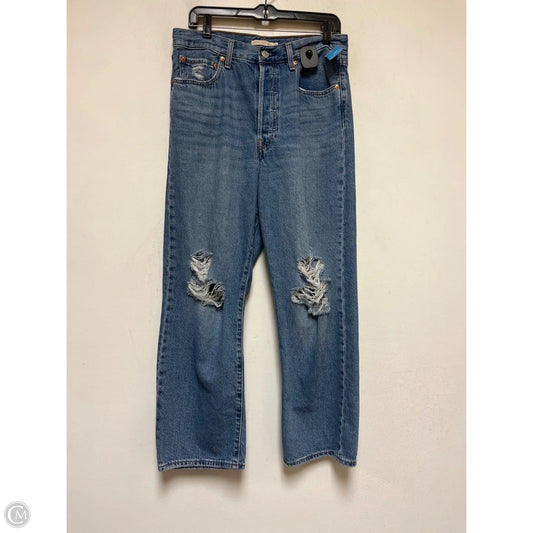 Jeans Straight By Levis In Blue Denim, Size: 8