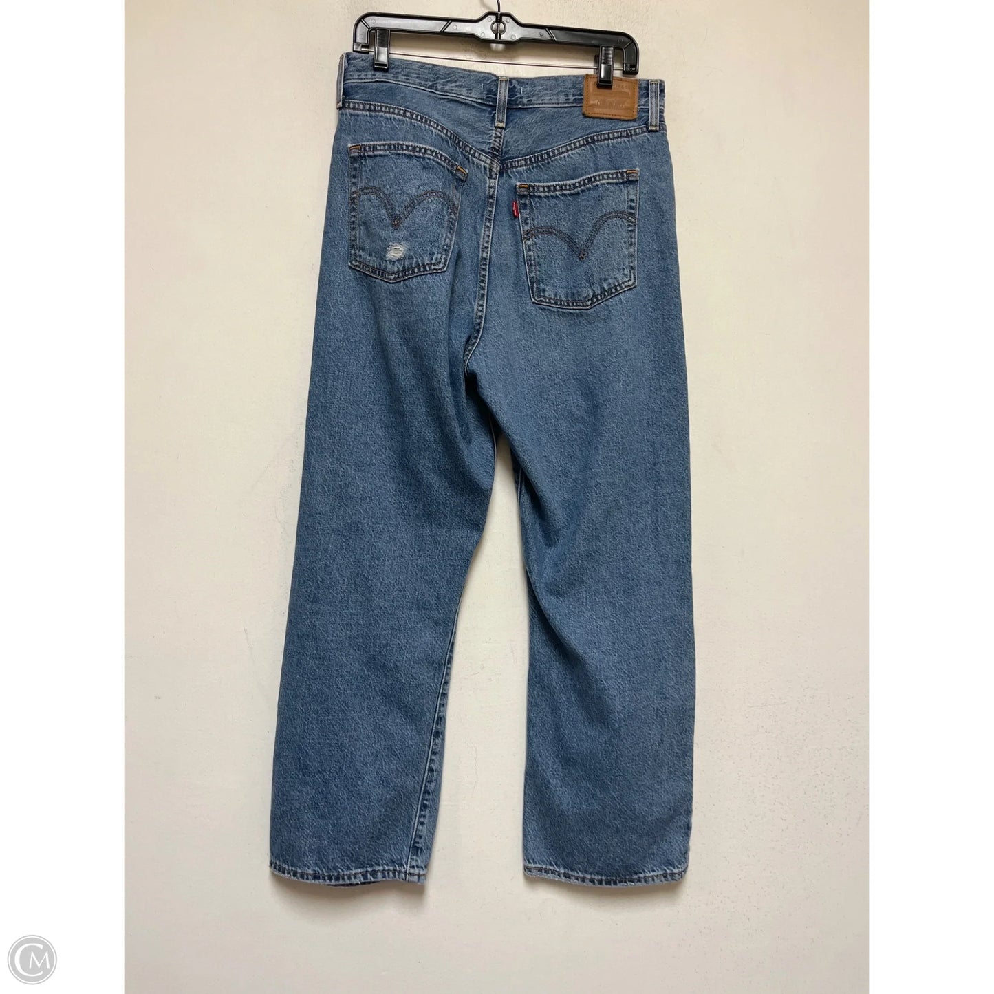 Jeans Straight By Levis In Blue Denim, Size: 8