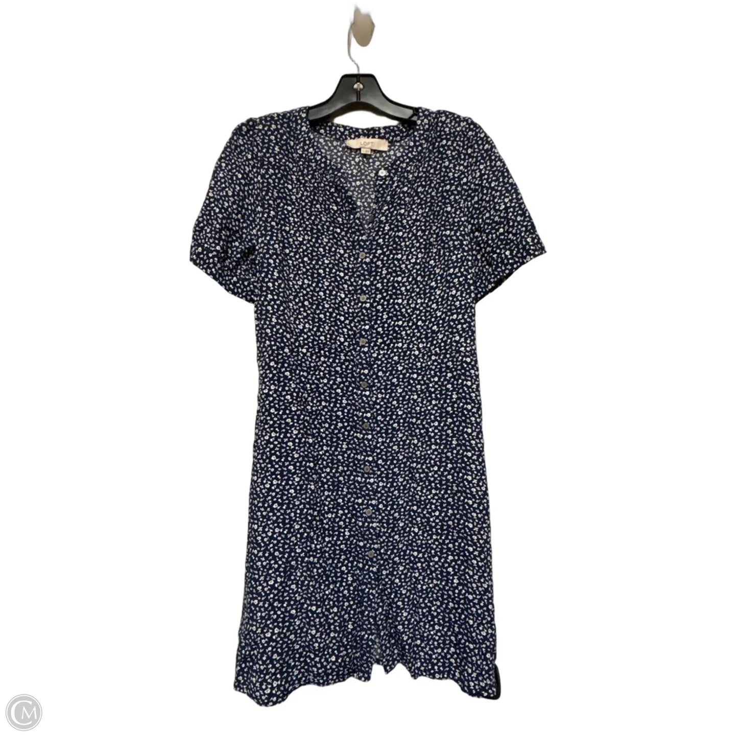 Dress Casual Short By Loft In Blue & White, Size: Xs