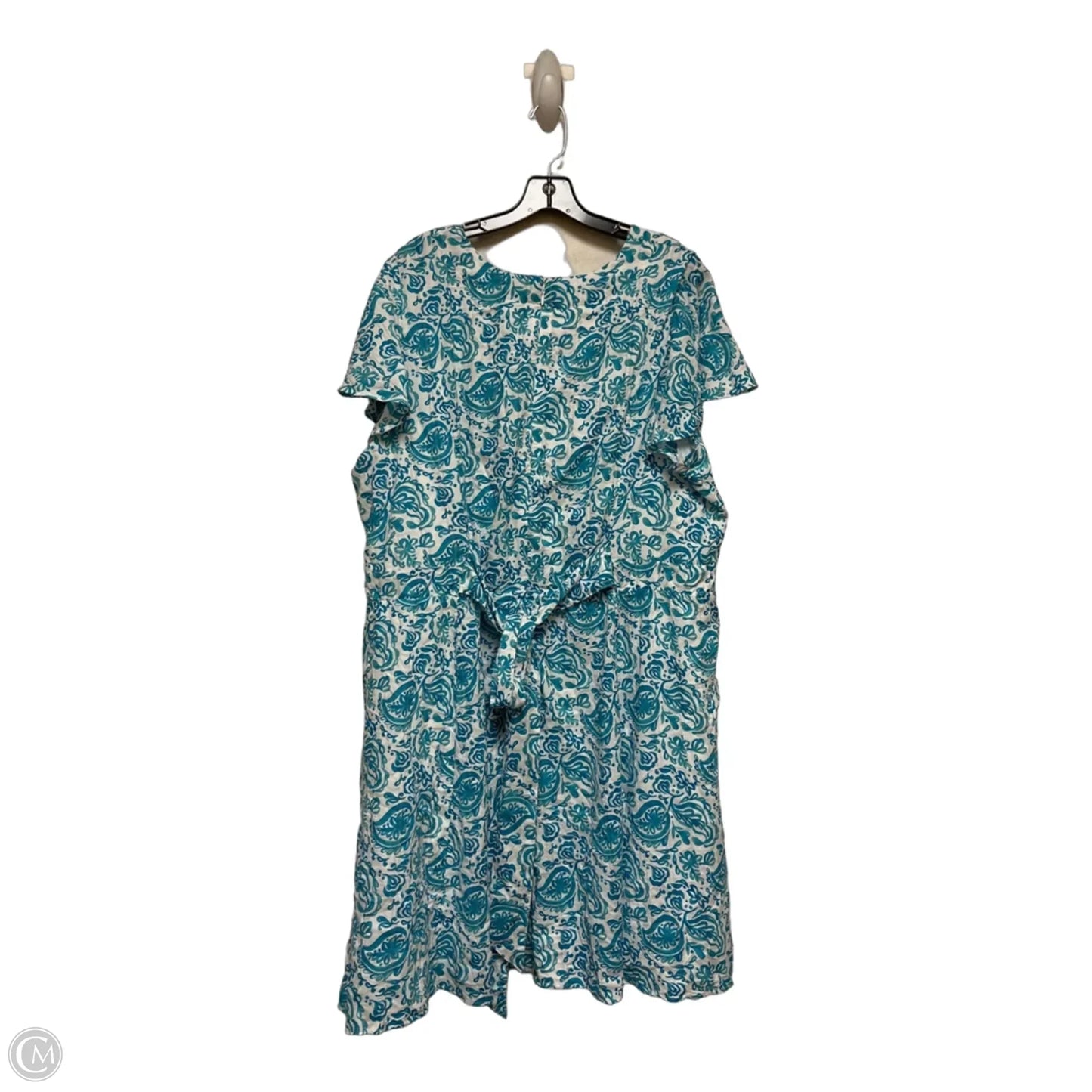Dress Casual Short By Lane Bryant In Blue & White, Size: 3x