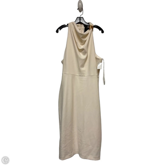 Dress Casual Maxi By Donna Karan In Cream, Size: L