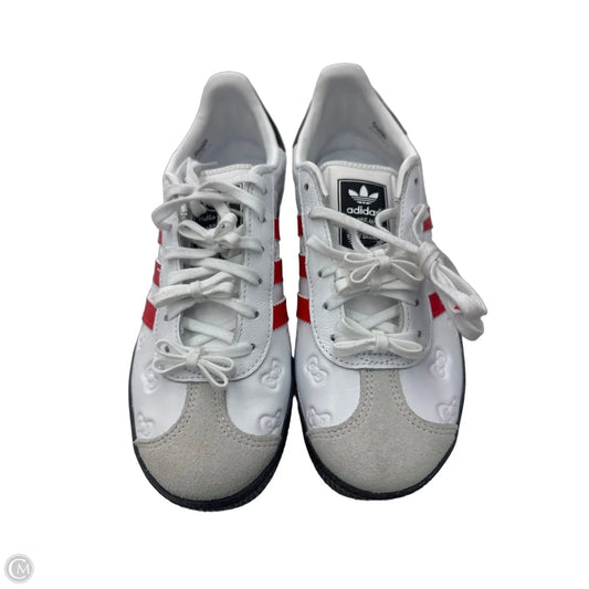 Shoes Flats By Adidas In Red & White, Size: 5.5