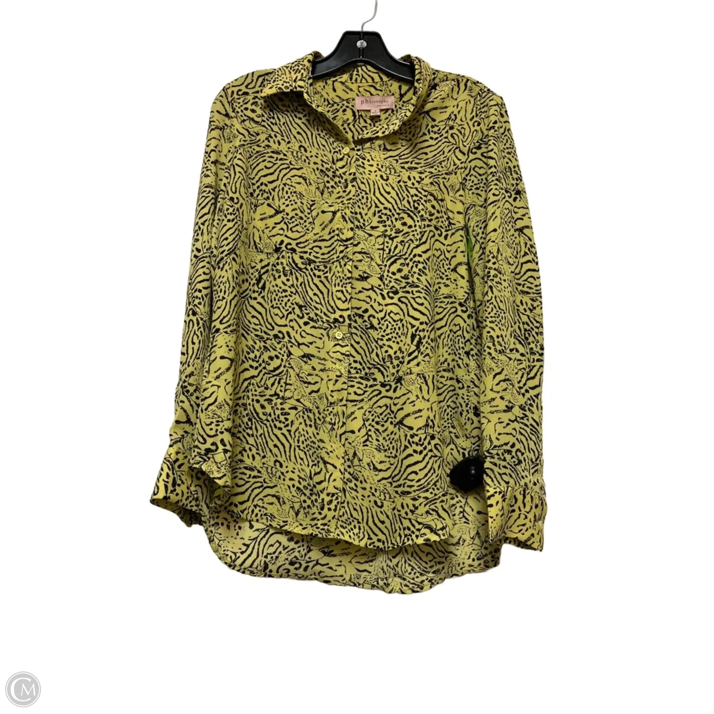 Top Long Sleeve Basic By Philosophy In Animal Print, Size: S