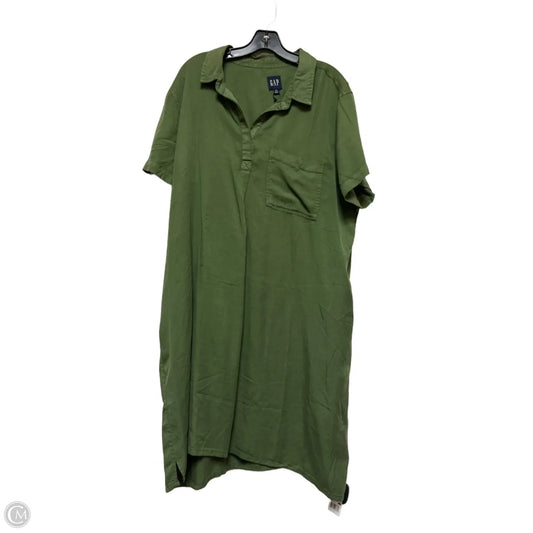 Dress Casual Midi By Gap In Green, Size: Xxl