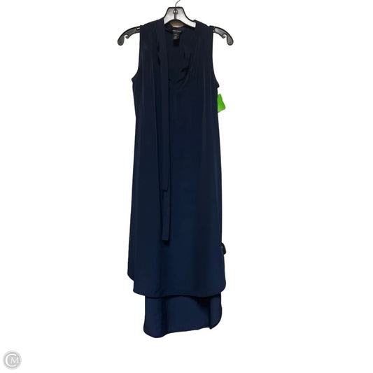 Dress Casual Midi By White House Black Market In Navy, Size: Xs