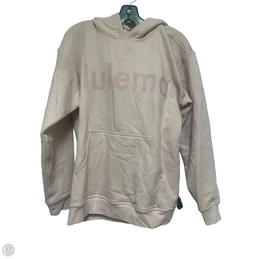 Athletic Sweatshirt Hoodie By Lululemon In Pink, Size: M