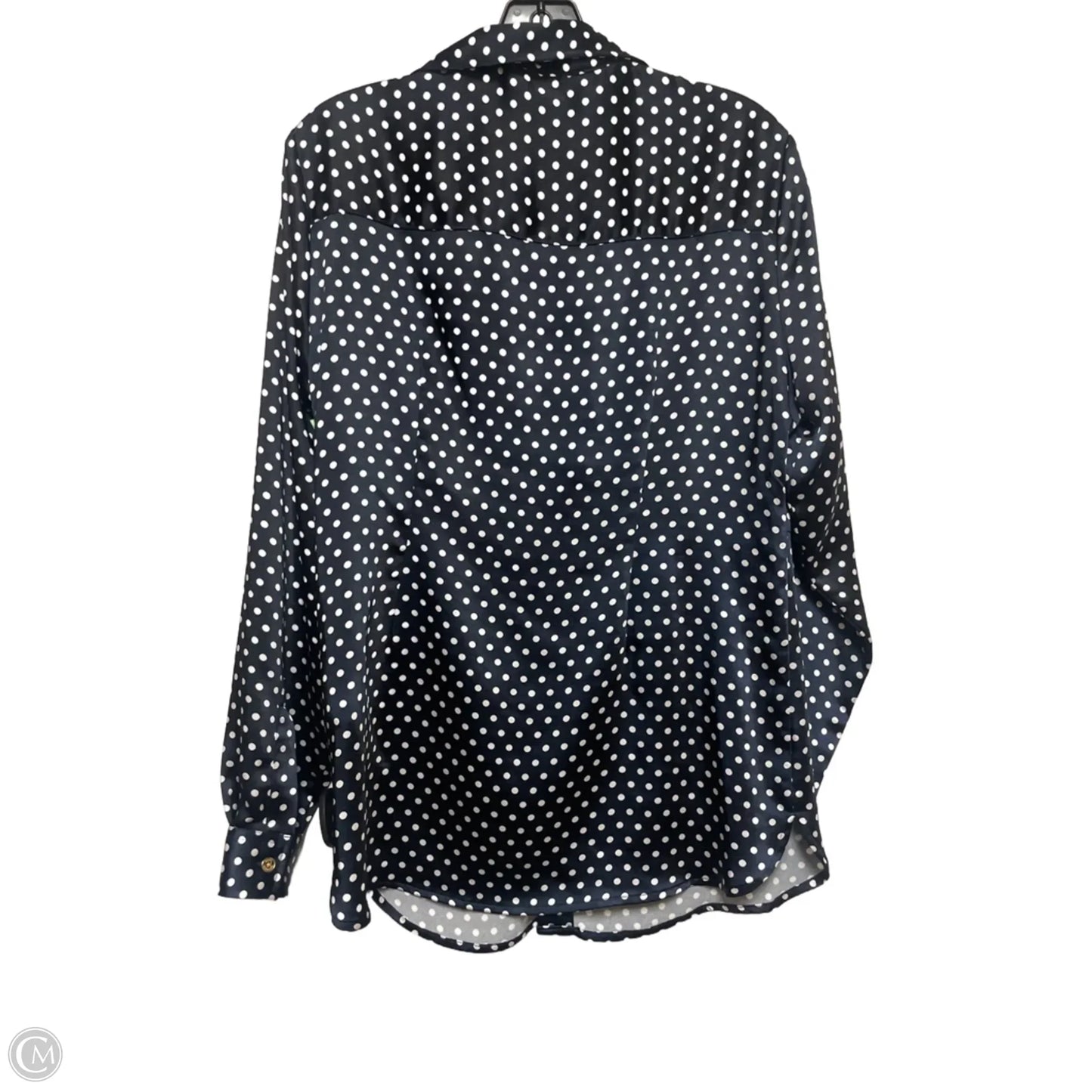 Top Long Sleeve Basic By Michael By Michael Kors In Polkadot Pattern, Size: M