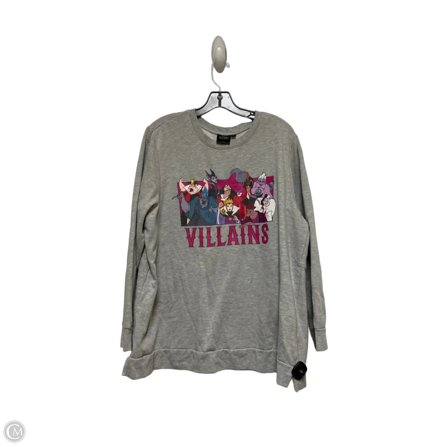 Sweatshirt Crewneck By Disney In Grey, Size: Xl