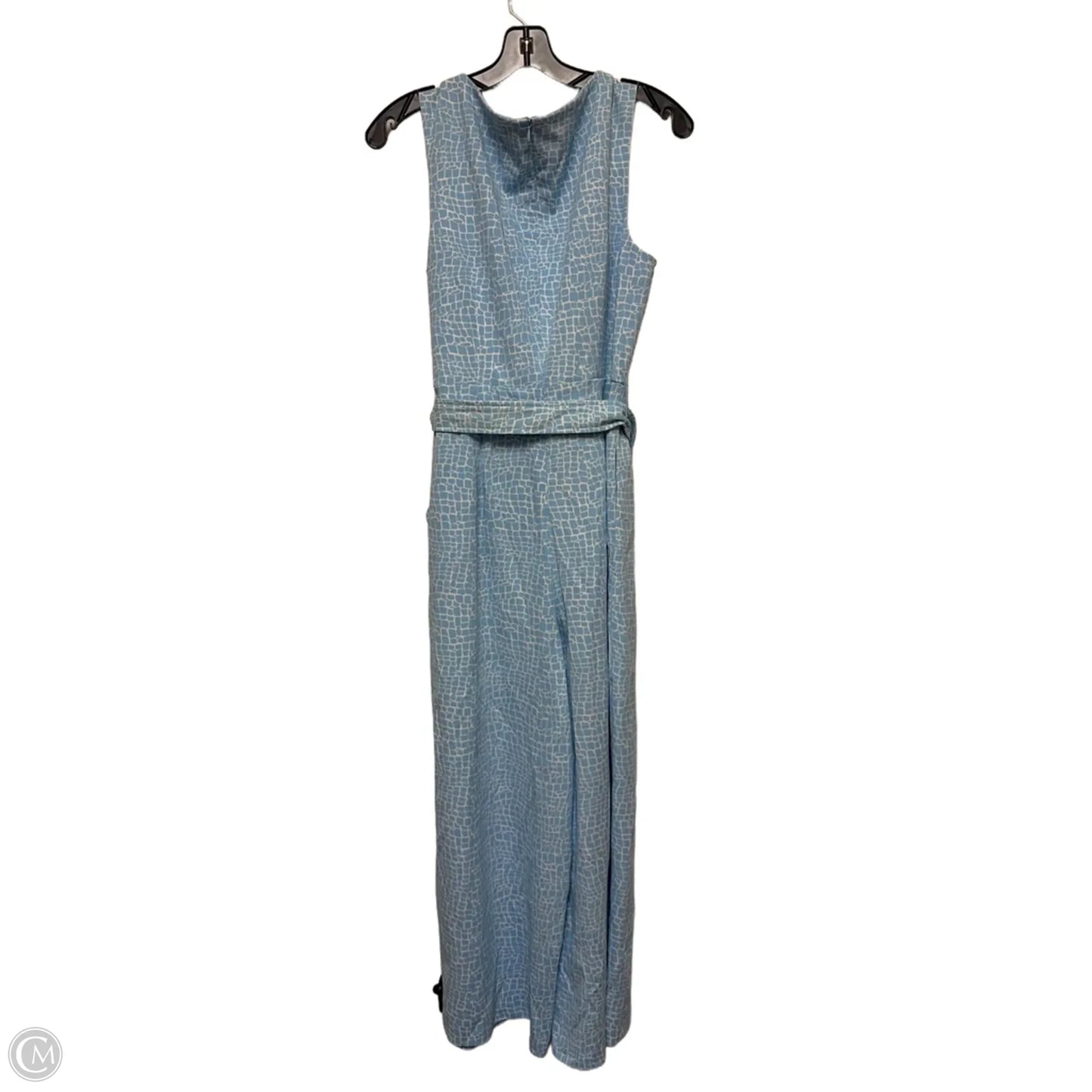 Jumpsuit By Calvin Klein In Blue & White, Size: L